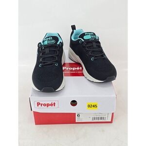 Propet Stability Fly Women 6 EE Black Aqua Mesh Walking Shoes WAA072M - New